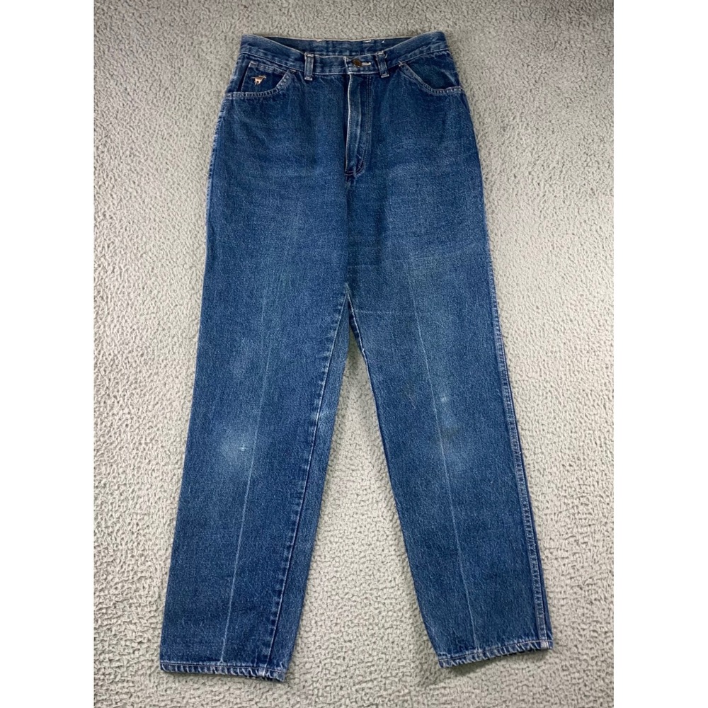 Vtg Wrangler Straight Leg Jeans‎ Women 14 High Rise USA Made 70s 80s Sustainable